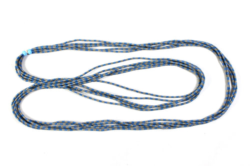 5 Strand Long Necklace - Steel Blue & Gray