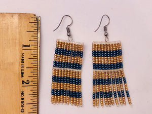 Taposa Earrings - Gold & Pewter