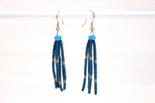Load image into Gallery viewer, Tassel Earrings - Blue &amp; Gray