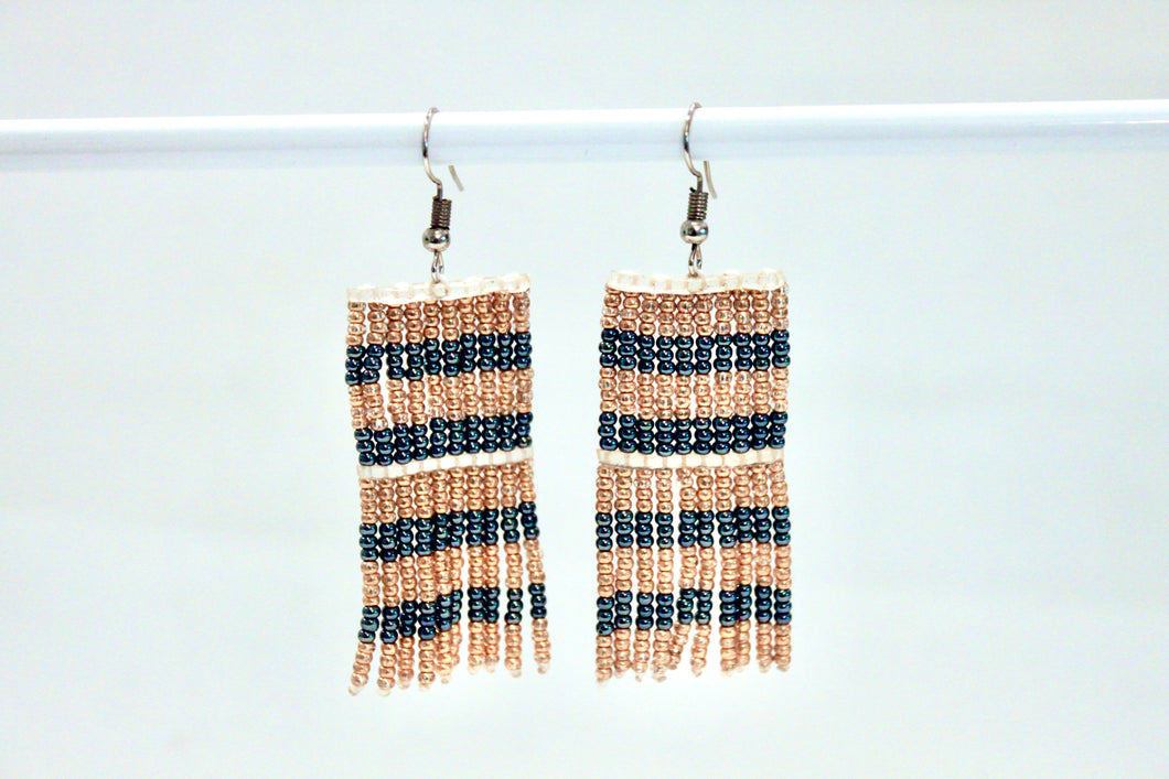 Taposa Earrings - Gold & Pewter
