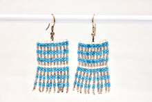 Load image into Gallery viewer, Taposa Earrings - Aqua &amp; Silver
