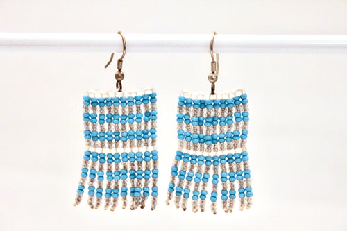 Taposa Earrings - Aqua & Silver