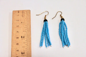 Tassel Earrings - Aqua II