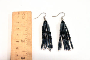 Tassel Earrings - Pewter