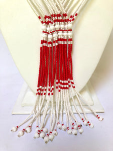 Murle Necklace - Red & White II