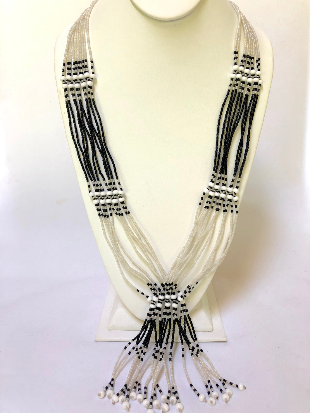 Murle Necklace - Black & White Pearl II