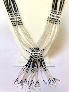 Murle Necklace - Black & White Pearl II