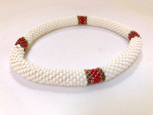 Bracelet - Knitted White