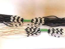 Load image into Gallery viewer, Mundari Twist Necklace - Black, White &amp; Green