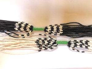 Mundari Twist Necklace - Black, White & Green