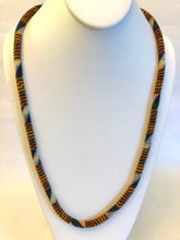 Load image into Gallery viewer, Knitted Rope Necklace - Black &amp; Orange