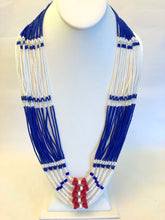 Load image into Gallery viewer, Blue &amp; White Statement Necklace