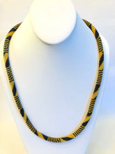 Load image into Gallery viewer, Knitted Rope Necklace - Gold &amp; Pewter