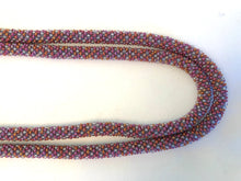 Load image into Gallery viewer, Knitted Rope Necklace - Pink Sparkle