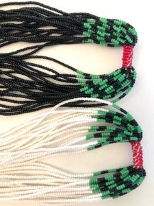 Mundari Twist Necklace - Black, White & Green