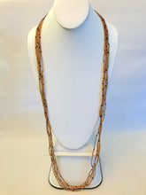 Load image into Gallery viewer, 5 Strand Long Necklace -  Gold &amp; Black II