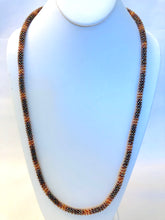 Load image into Gallery viewer, Knitted Rope Necklace - Sparkle Gray &amp; Gold