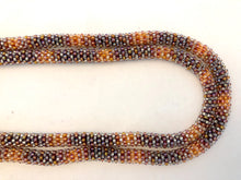 Load image into Gallery viewer, Knitted Rope Necklace - Sparkle Gray &amp; Gold