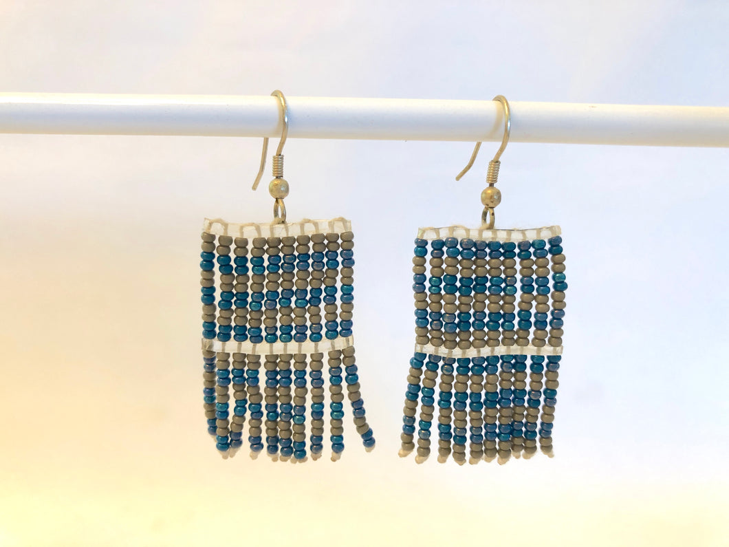 Taposa Earrings - Blue & Gray