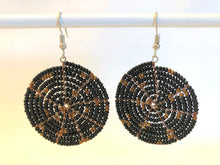 Load image into Gallery viewer, Disk Earrings - Black &amp; Copper