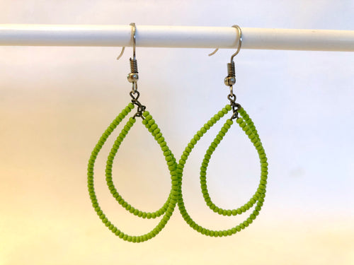 Teardrop Earrings - Spring Green