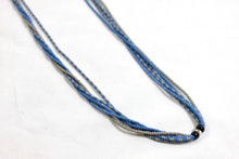 Load image into Gallery viewer, 5 Strand Long Necklace - Gray &amp; Steel Blue II