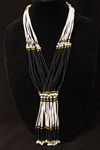 Murle Necklace - Black, White & Yellow