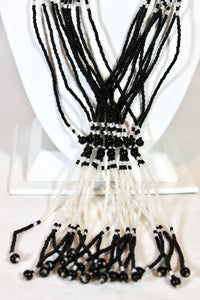 Murle Necklace - Black & White Pearl