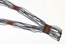 Load image into Gallery viewer, Geometric Shilluk Necklace - Pewter, Brown &amp; Copper