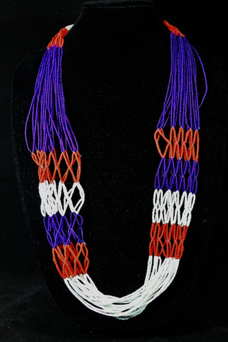 Balanda Necklace / Waistbeads - Red, White & Blue II