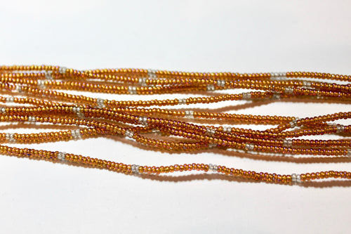 5 Strand Long Necklace - Gold