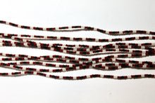 Load image into Gallery viewer, 5 Strand Long Necklace - Dark Red, Black &amp; Pearl