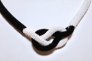 Hand in Hand Necklace - Black & White