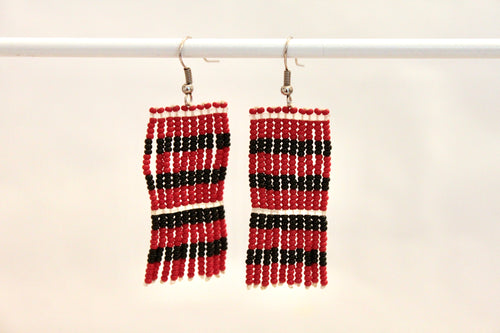 Taposa Earrings - Red & Black