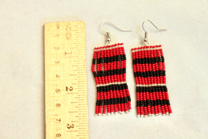 Taposa Earrings - Red & Black