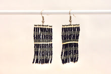 Load image into Gallery viewer, Taposa Earrings - Black &amp; Pewter