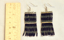 Load image into Gallery viewer, Taposa Earrings - Navy &amp; Pewter