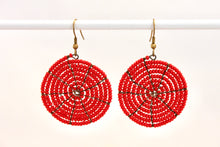 Load image into Gallery viewer, Disk Earrings - Red