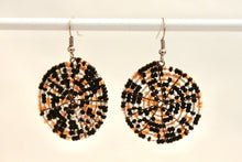 Load image into Gallery viewer, Disk Earrings - Black with Mixed Colors