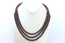 Load image into Gallery viewer, Triple Knitted Rope Necklace - Brown &amp; White