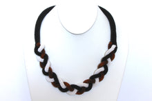 Load image into Gallery viewer, Hand in Hand Necklace - Black, White &amp; Copper