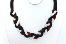 Load image into Gallery viewer, Hand in Hand Necklace - Black, White &amp; Copper