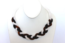 Load image into Gallery viewer, Hand in Hand Necklace - White, Black &amp; Copper