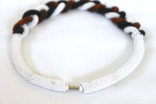 Load image into Gallery viewer, Hand in Hand Necklace - White, Black &amp; Copper