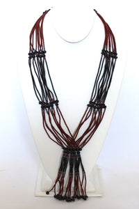 Murle Necklace - Brown, Black & Pewter