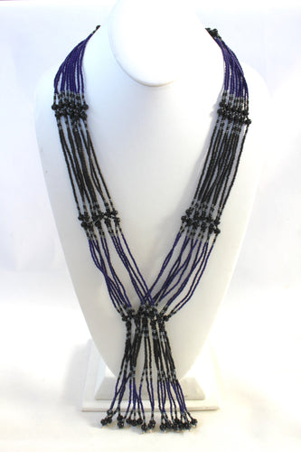 Murle Necklace - Black & Navy Blue