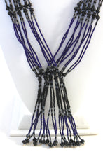 Load image into Gallery viewer, Murle Necklace - Black &amp; Navy Blue