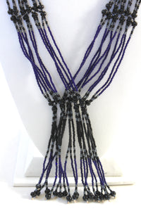 Murle Necklace - Black & Navy Blue