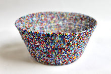 Load image into Gallery viewer, UN Refugee Camp Beaded Bowl - Multi-Colored Blue