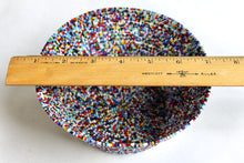 Load image into Gallery viewer, UN Refugee Camp Beaded Bowl - Multi-Colored Blue